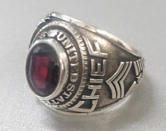 US Air Force Ring, USAF, 925 Sterling Silver, American Men Ring, Us Chief Ring, Sterling Silver 925 US Army Jewelry, Gift for Men Rings