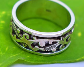 Most popular spinner ring, Textured meditation ring, Silver Spinning ring, 925 Sterling silver ring, Statement fidget ring, Silver jewelry