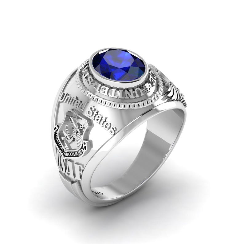 Ladies Usaf Rings 925 US Air Force Ring, USAF, 925 Sterling Silver, Strategic Air Command ...