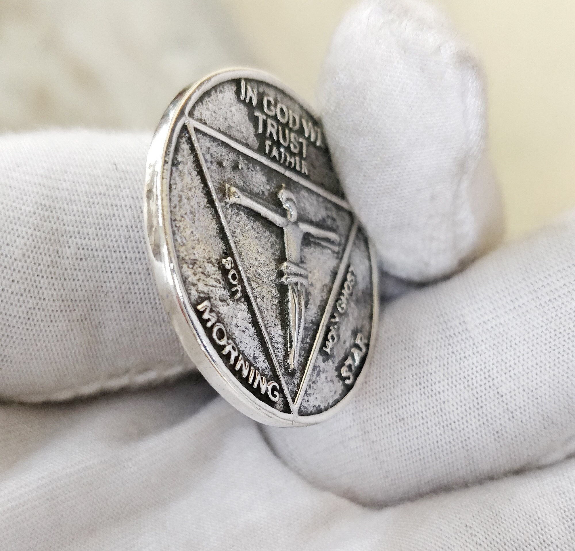 Lucifer Pentecostal Coin Silver Coins Lucifer COIN Solid 925 Sterling ...