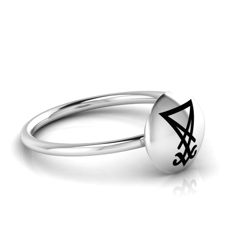 Sigil of Lucifer Ring | Sterling Silver Satanic Ring | Protection ...