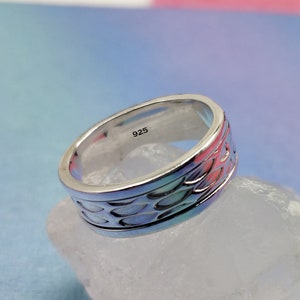 Silver Smoth Spinner Band 925 Sterling Silver Designer Spinner Ring Handmade Classic Silver Band Ring Handmade Silver Band Gift&#39;s for Her