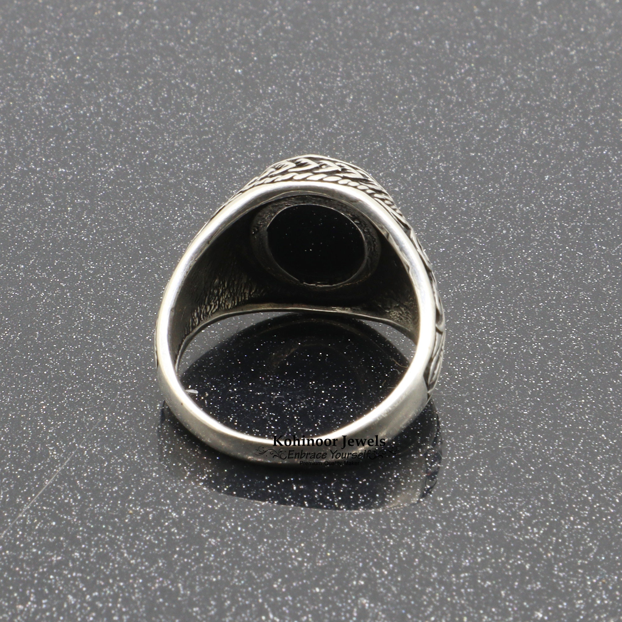 Oval Onyx Men Ring, Silver Handmade Jewelry, 925 Sterling Silver 