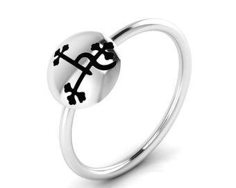925 Silver Sigil of Lilith Ring | Seal Sigil of Lilith Jewelry | Mythology Jewelry | Triple Goddess Ring | Pagan Jewelry | Wiccan Jewelry