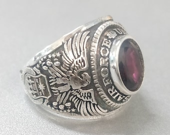 Anillo de la Fuerza Aérea de USAF, plata de ley 925
