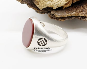 925 Solid Sterling Silver Ring Red Jasper Stone Man's Ring Silver Handmade Ring 925k Sterling Silver Oval Stones Outstanding Gift for him