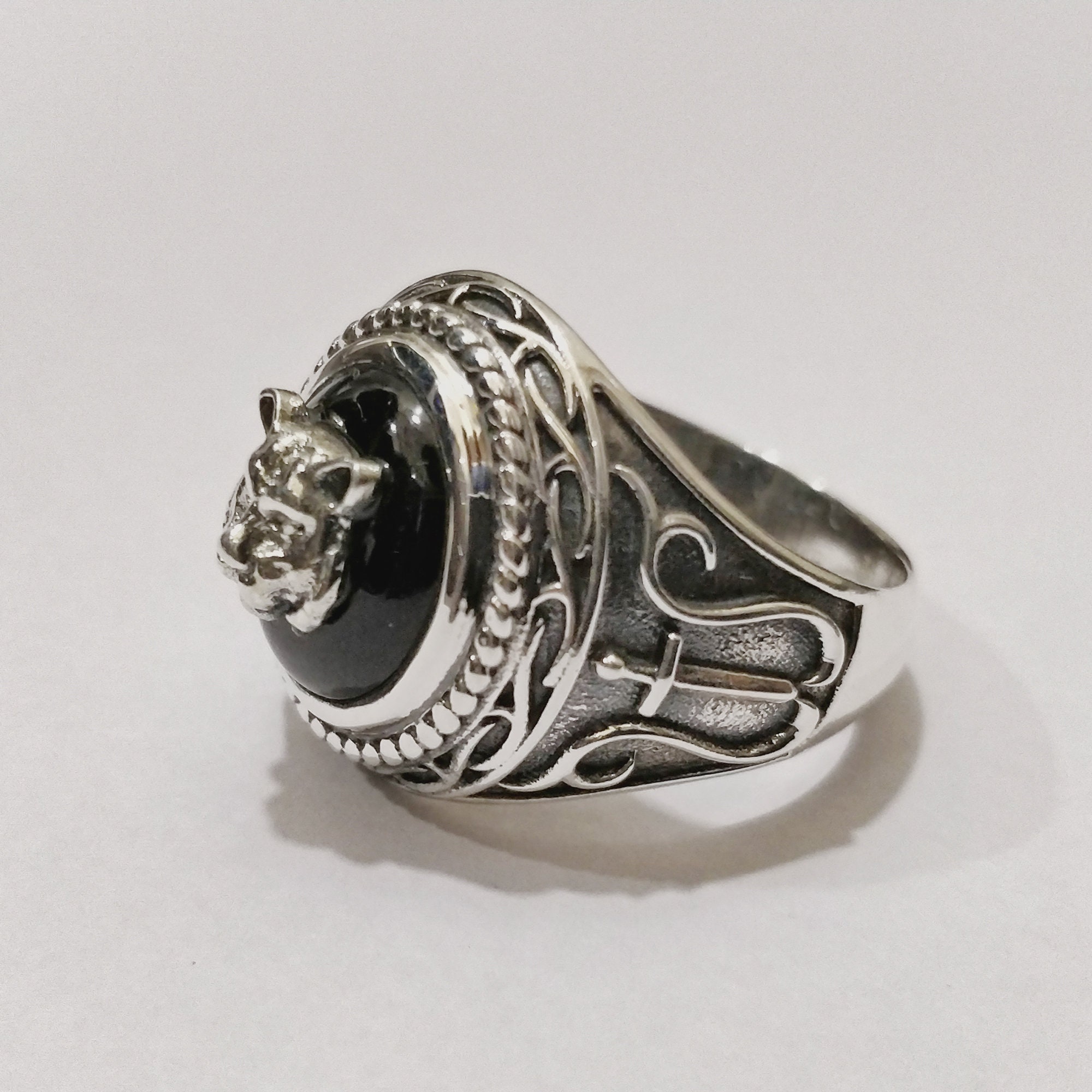 Captain Hector Barbossa Ring, Solid 925 Sterling Silver Ring 