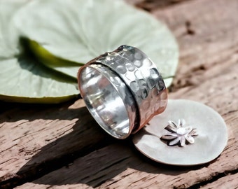 Anello Largo Spinner Grigio Argento BRASS Workshop 24an27 - Foto 4