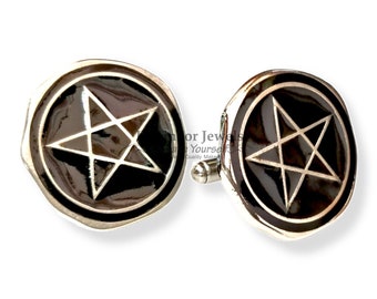 Solid 925 Sterling Silver CUFF LINKS, Lucifer Cuff Links