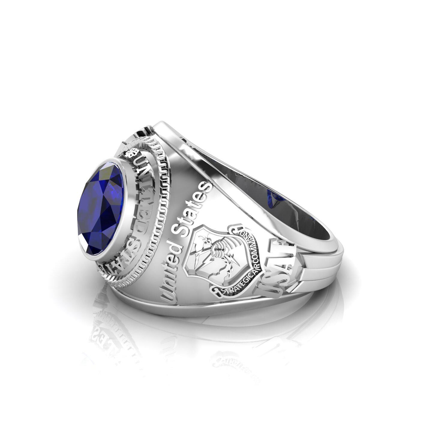 925 US Air Force Ring, USAF, 925 Sterling Silver, Strategic Air