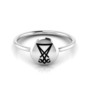 Sigil of Lucifer Ring | Sterling Silver Satanic Ring | Protection | Ring of Lucifer to Reclaim Your Life | Halloween, Oxidised, Gothic Ring