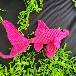 Pink Beta Fish Amigurumi