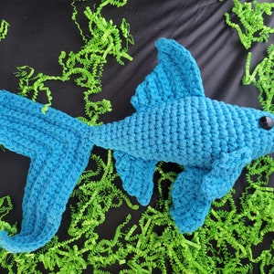 Blue Beta Fish Amigurumi