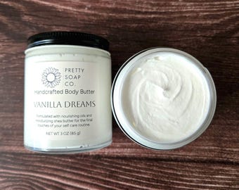 Vanilla Dreams Whipped Body Butter:  Handcrafted Skin Care