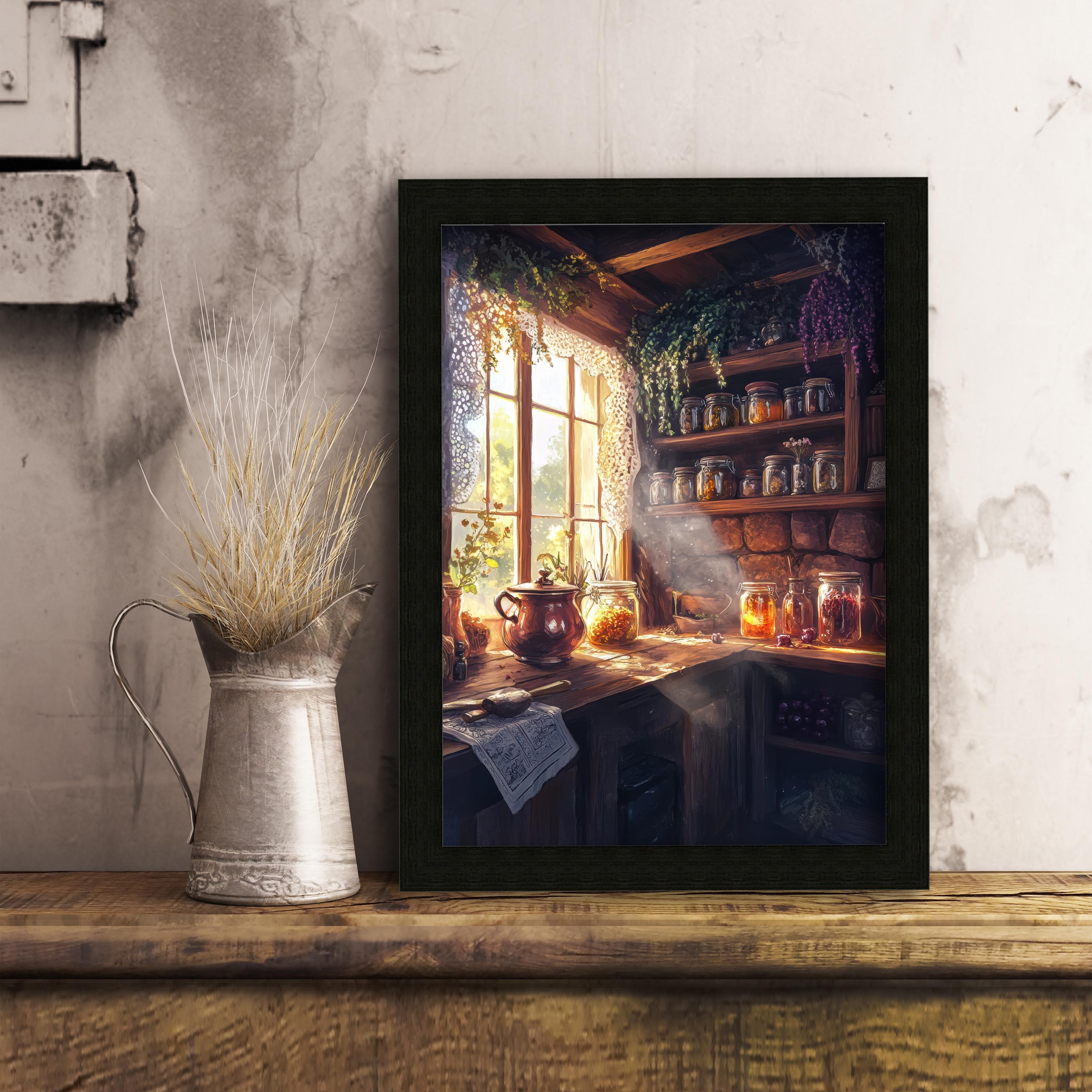 Elixir Brewing Kitchen Cottagecore Print Poster Vintage Magical Art ...