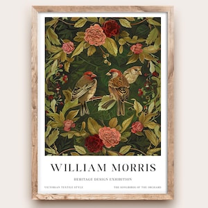 William Morris Songbird Poster Vintage Bird Wall Art Classic Nature Print Elegant Woodland Decor Timeless Garden Artwork for Home