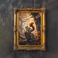 Squirrel Cottagecore Print Poster Vintage Woodland Animal Art Dark Academia Wall Decor Antique Nature Illustration Forest Aesthetic Squirrel