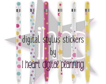 Oh my Stars, Polka Dots! Digital Stylus Stickers, Decorated Digital Stylus PNG, Digital Planner Accessories, Digital Planning Stylus Clipart
