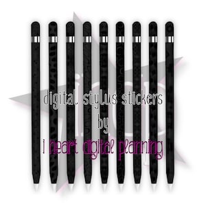 Exquise Noir set 1 digitale Stylus stickers, ingericht digitale Stylus PNG, digitale planner accessoires, digitale planning Stylus clipart