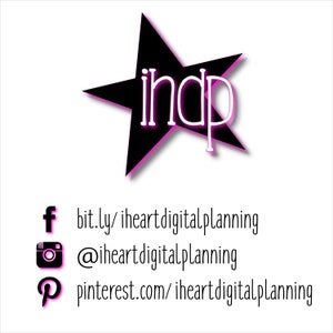 May include: A black star with a pink outline and the text "ihdp" inside. Below the star are social media links: bit.ly/iheartdigitalplanning, @iheartdigitalplanning, and pinterest.com/iheartdigitalplanning.
