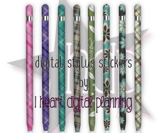 Spring Set Digital Stylus Stickers, Decorated Digital Stylus PNG, Digital Planner Accessories, Digital Planning Stylus Clipart