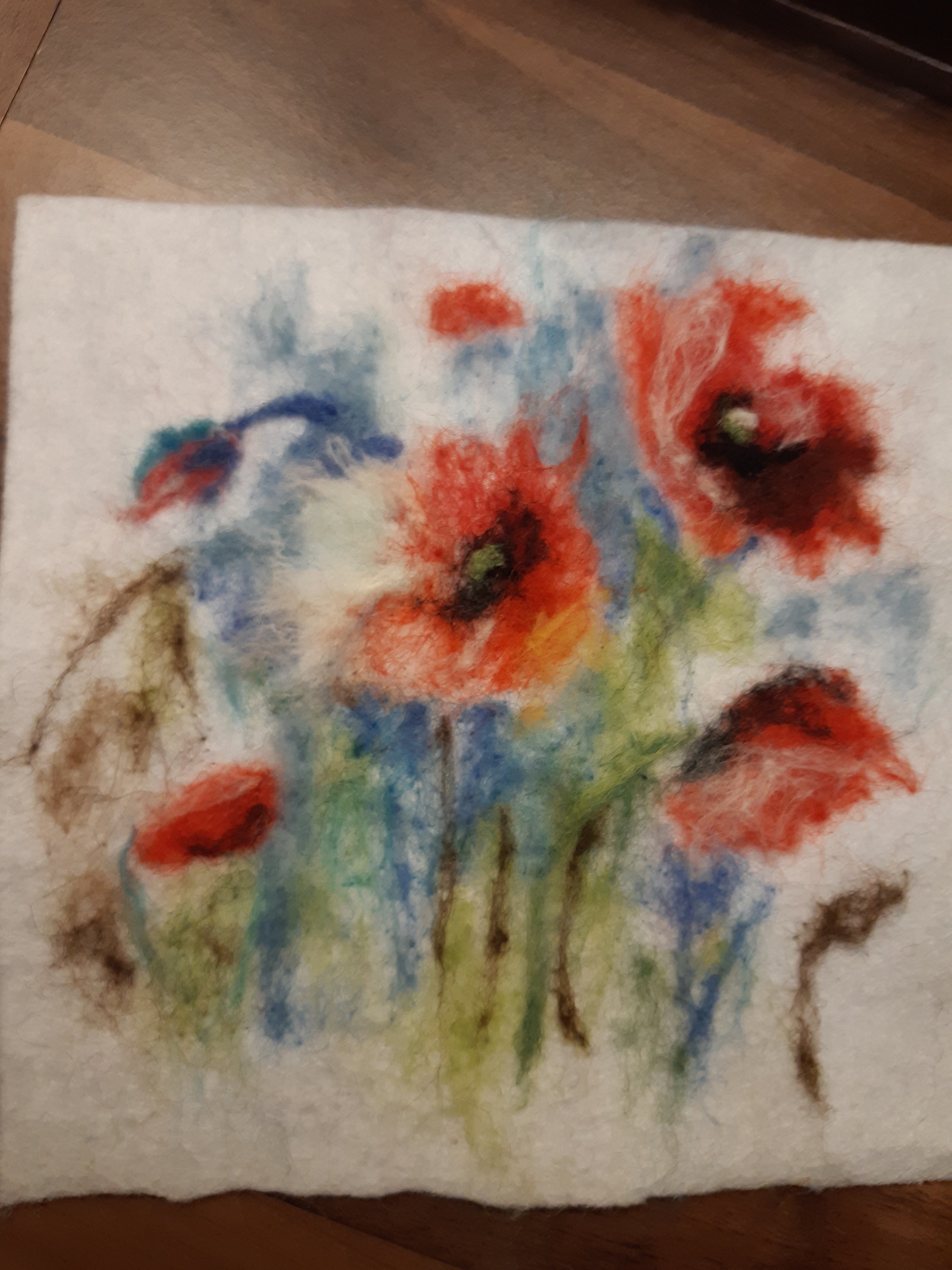 Poppies in a Hoop Needle Felting Kit — World Cup Cafe & Fair Trade Market