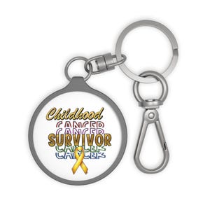 Childhood Cancer Survivor Keyring Tag, Inspirational Keychain, Support Gift, Awareness Merchandise, Motivational Charm, Remembrance [...]