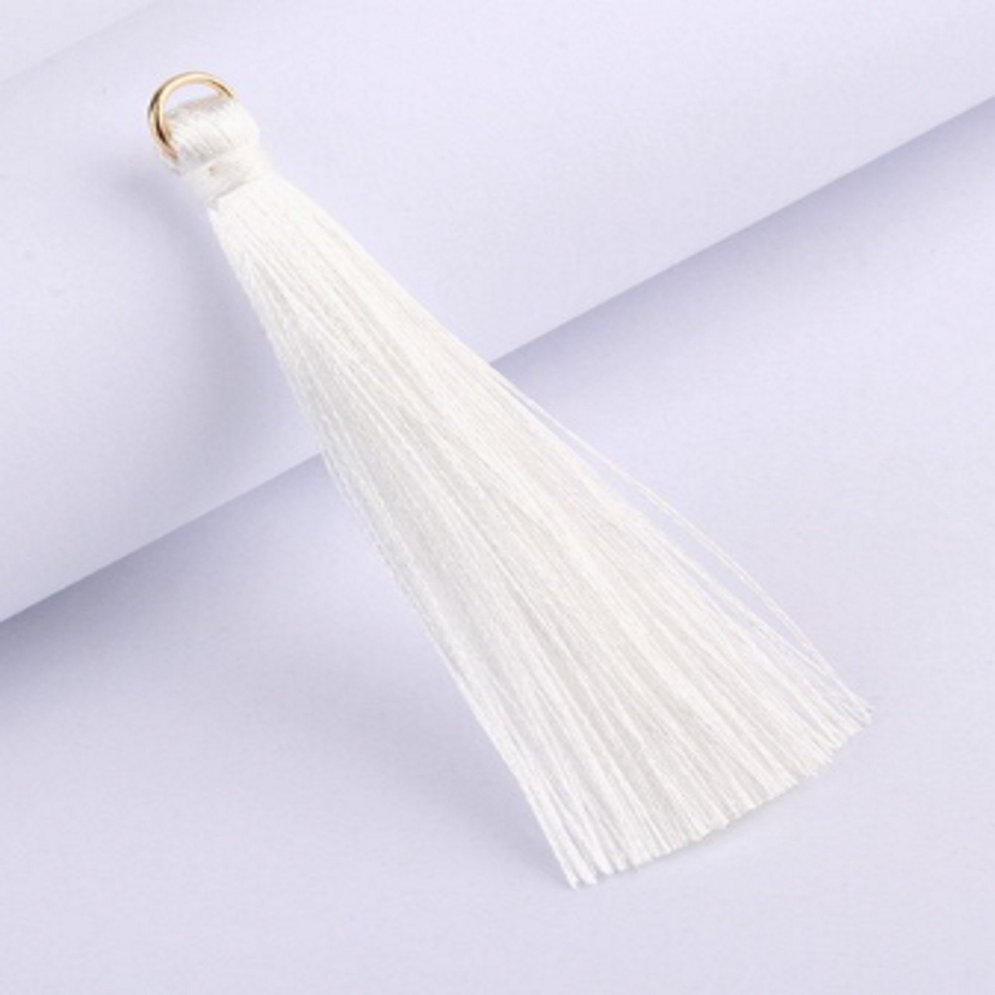 3cm White Tassel 1.4cm Thick Polyester Tassel Handcraft Etsy