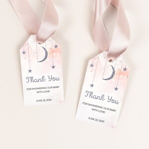 EDITABLE Twinkle Twinkle Little Star Favor Tags, Baby Shower Decorations, Birthday Thank You Tag, Printable Gift tags, Gift tag, STTLS