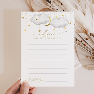 Consejos para la tarjeta de padres, Twinkle Twinkle Little Star Baby Shower Game, Moon Stars Baby Shower Game / DESCARGA INSTANTE / GTTLS