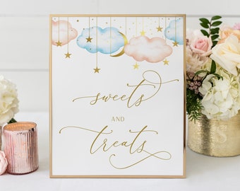 Sweets and Treats Sign, 8 x 10&quot;, Twinkle Twinkle Little Star Gender Reveal Sign, Gender Reveal Sweets Sign |  Instant Download