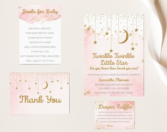 twinkle twinkle little star baby shower invitations etsy