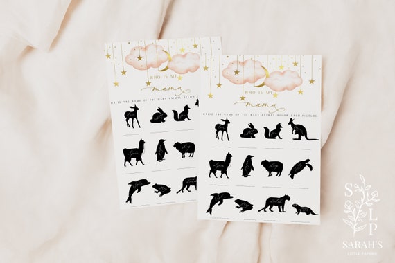 Baby Animals Game Twinkle Twinkle Little Star Baby Shower - Etsy Baby Animals Game Twinkle Twinkle Little Star Baby Shower - Etsy