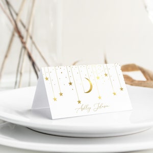 Plaatskaarten, Maansterren Plaatskaarten, Bewerkbare Plaatskaarten | Voedseltenten | DIRECT DOWNLOADEN | GTTLS
