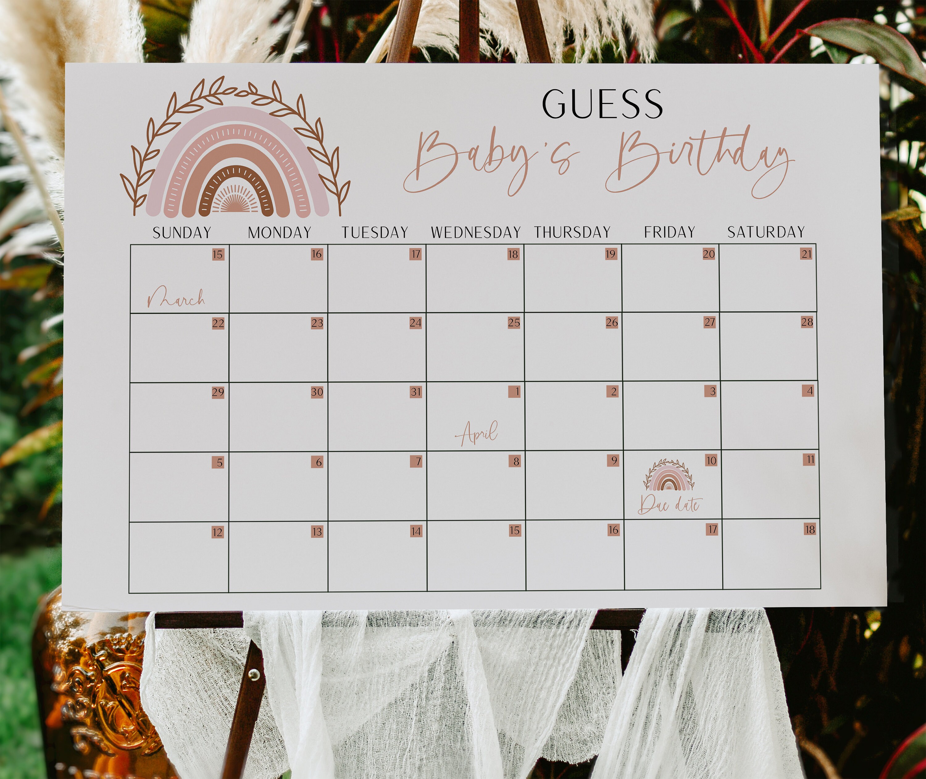 Guess baby's birthday free printable 2025