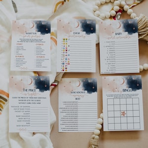 Gender Reveal Games, 12 Twinkle Twinkle Little Star Games Bundle, Gender Reveal Party  Games, Instant Download