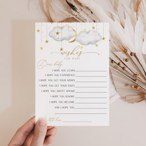Wensen voor babykaart, Twinkle Twinkle Little Star baby shower spel, Moon Stars baby shower spel | DIRECT DOWNLOADEN | GTTLS