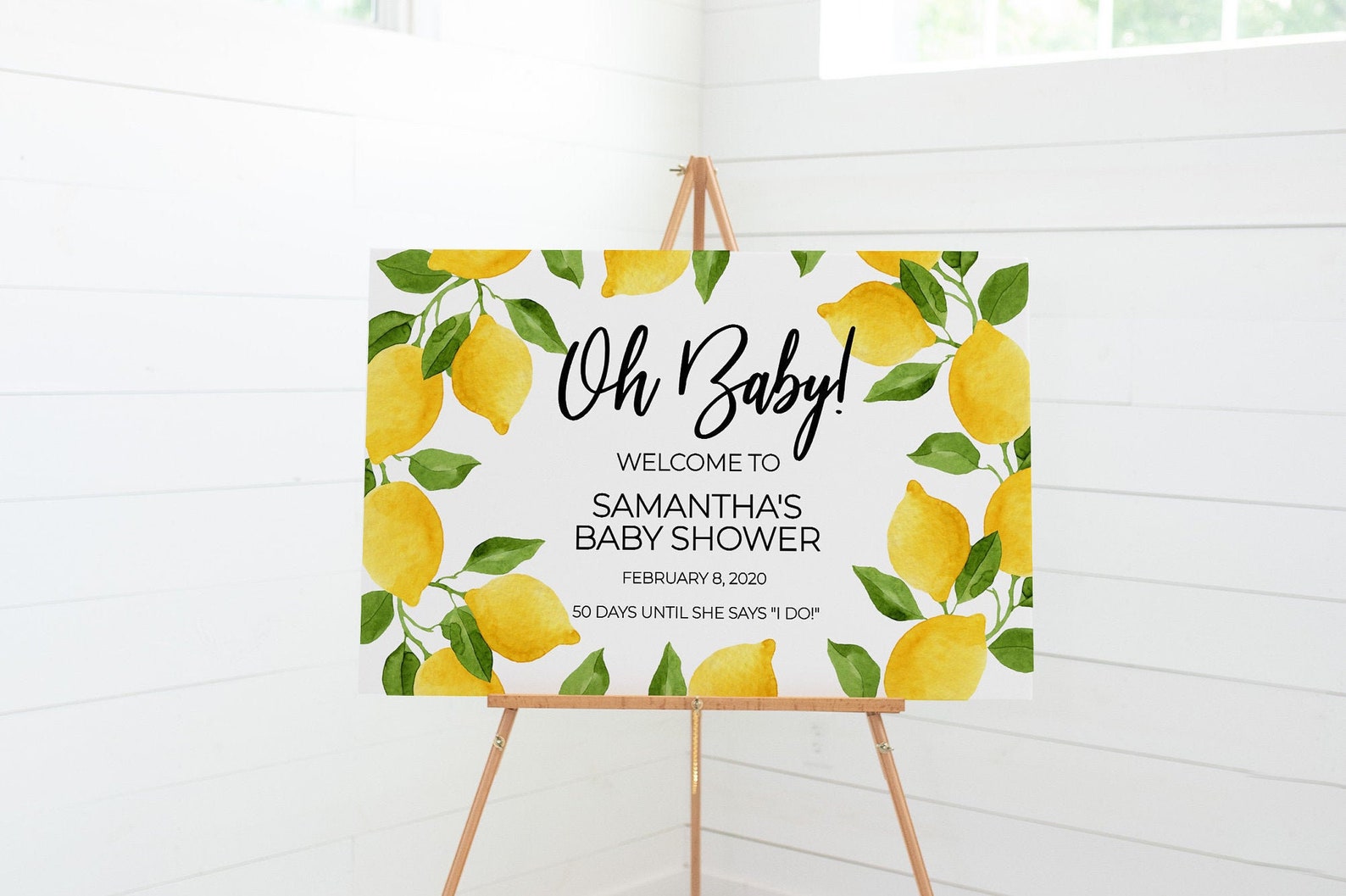 Lemon Baby Shower Sign Lemon Themed Baby Shower Etsy UK