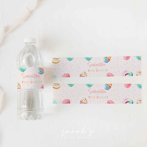 Due etichette per bottiglie dolci, etichette per bottiglie così dolci, etichette modificabili, etichette per bottiglie a tema dolci / DOWNLOAD IMMEDIATO