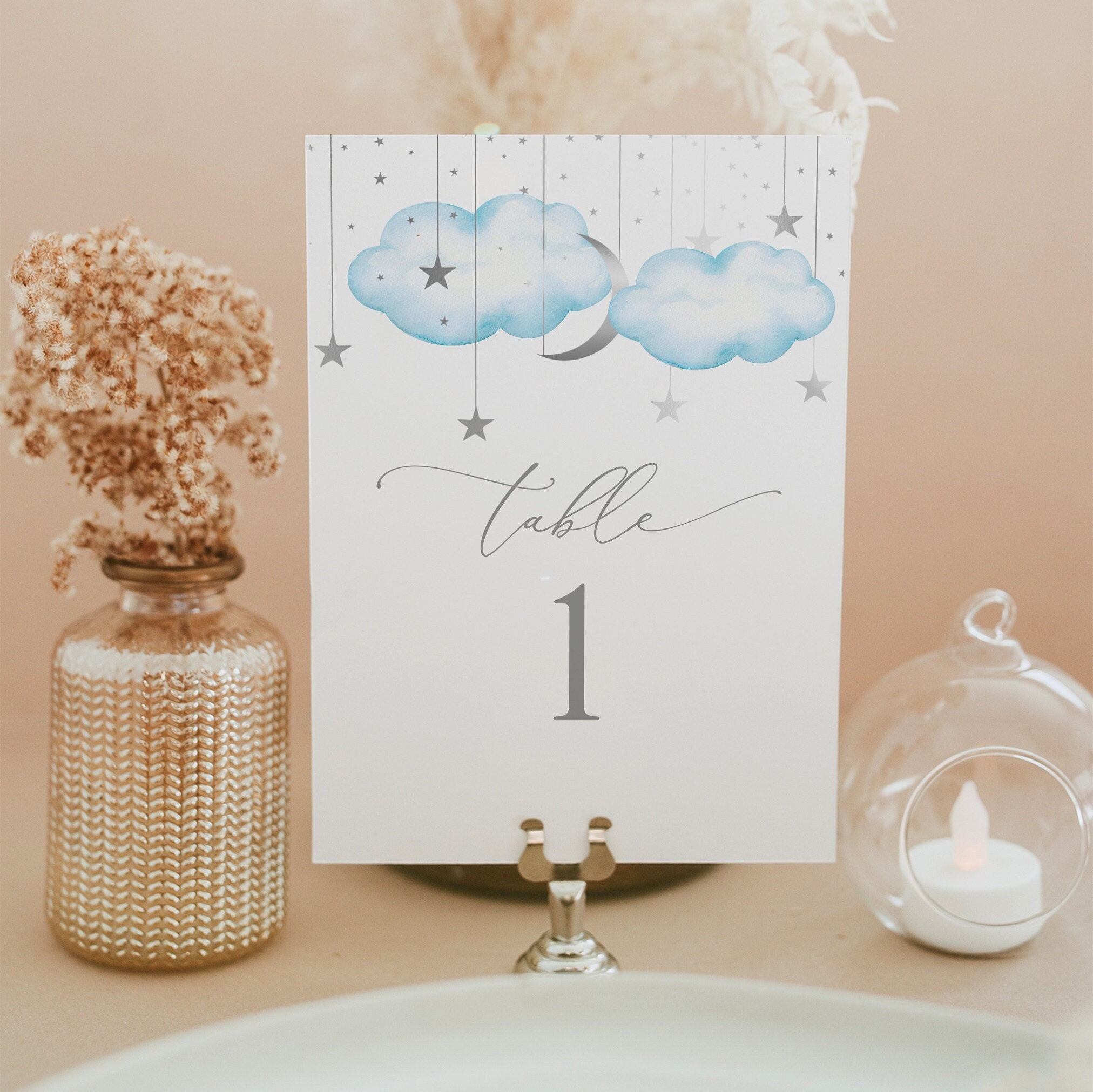 Large Star Table Numbers Table Numbers, Twinkle Twinkle Little Star Table Numbers , Silver Moon ...