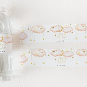 EDITABLE Twinkle Twinkle Little Star Bottle Labels , Instant Download ,  Printable Bottle Labels , Size  8.5 x 2&quot; | PTTLS