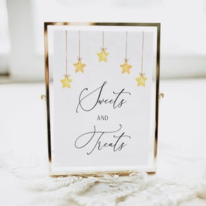 Sweets and Treats Sign, Baby Shower Sign, Twinkle Twinkle Little Star Sweets Sign, Instant Download, MTTLS