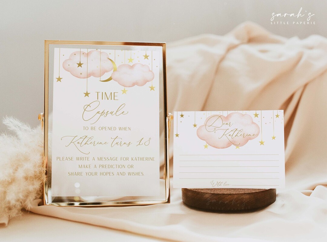 Time Capsule Sign Cards Twinkle Twinkle Little Star Time Etsy