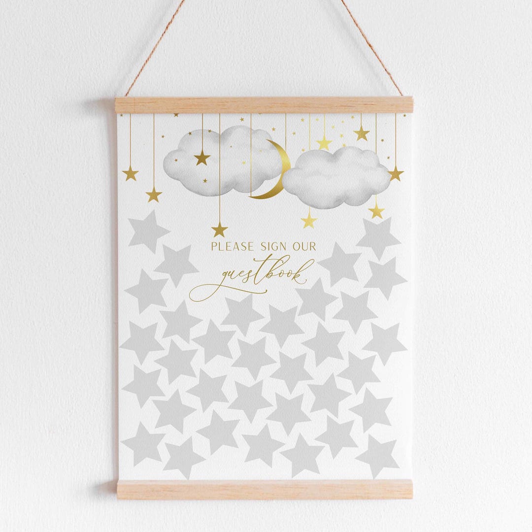 Guestbook Alternative Sign, Printable Guestbook, Twinkle Twinkle Little ...