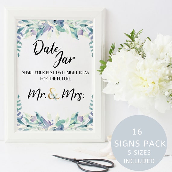 Bridal Shower Sign Pack Bridal Shower Decorations Bridal Etsy