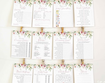 Tropical Baby Shower Games Bundle: Aloha Theme (Instant Download)