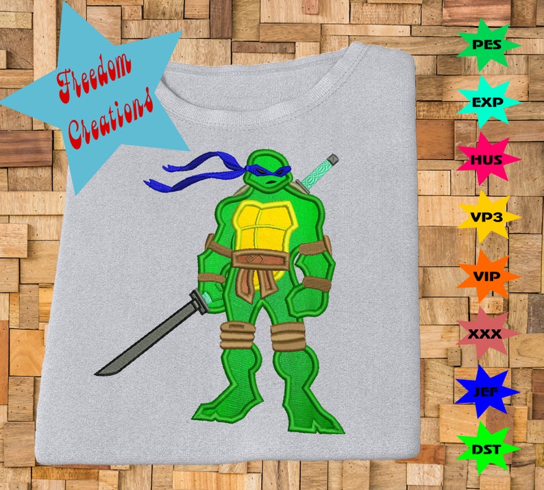 Ninja turtles Applique Embroidery Designs Ninja turtles Etsy