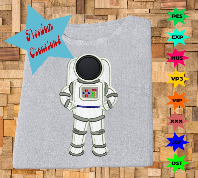 Astronaut applique embroidery designs spaceman embroidery  etsy Astronaut applique embroidery designs spaceman embroidery  etsy