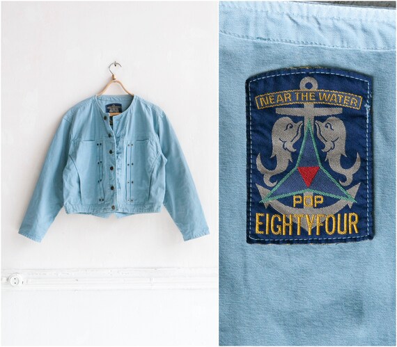cropped baggy denim jacket