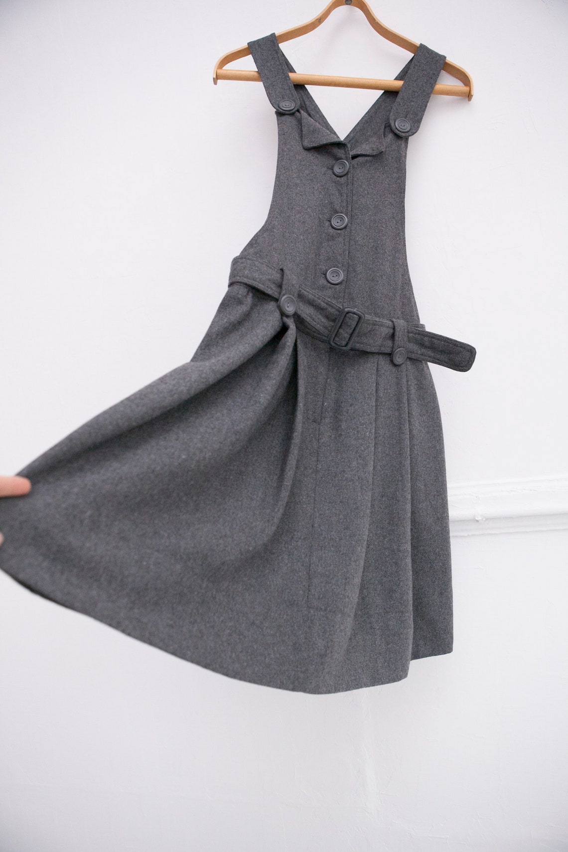 grey pinafore womens